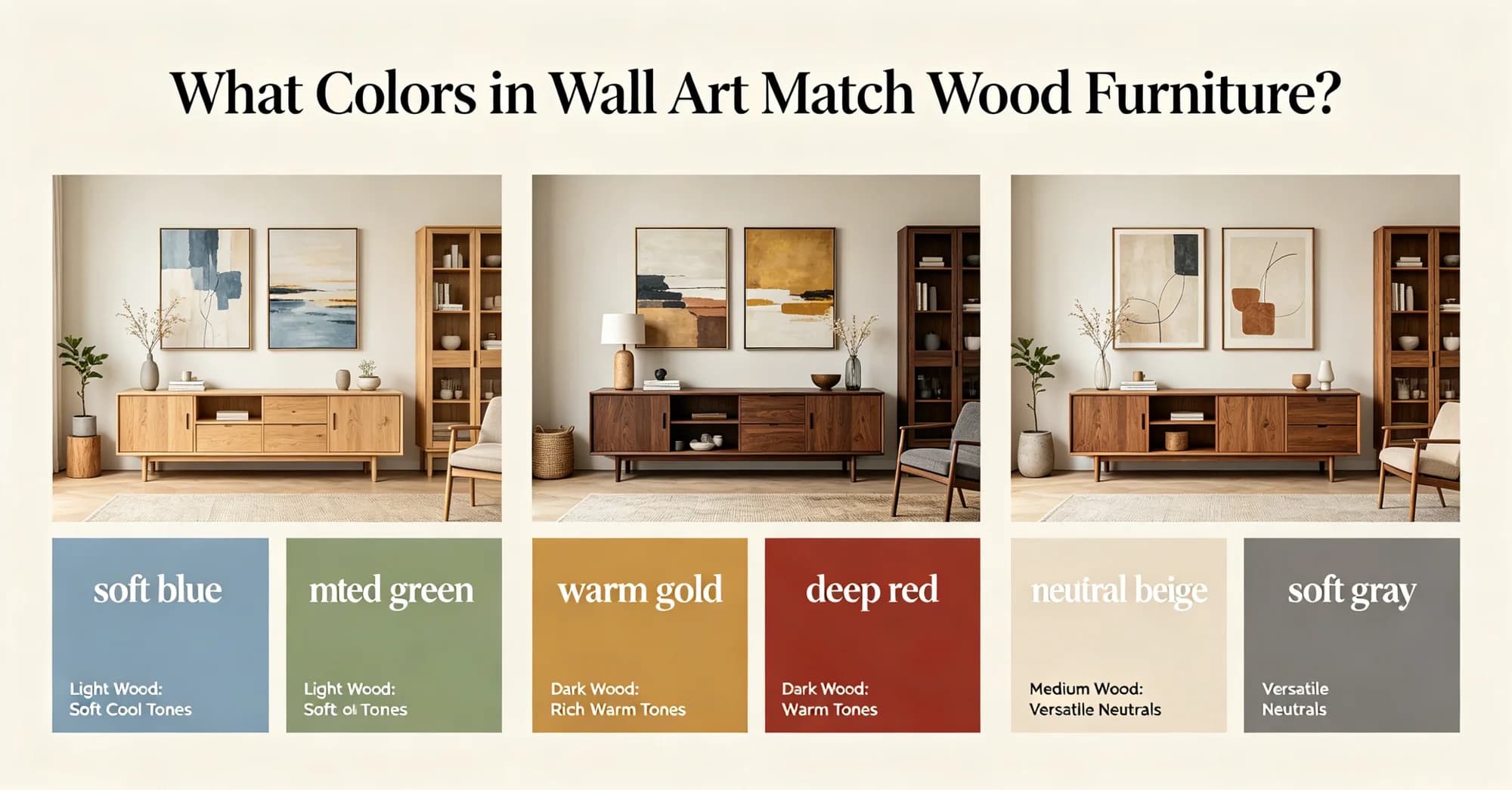 What Colors in Wall Art Match Wood Furniture?