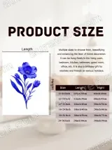 Blue Floral Canvas Wall Art for Living Room Bedroom Home Decor – view 7