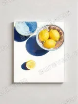 Lemons & Colanders Still Life Canvas Wall Art for Kitchen Home Decor – view 2