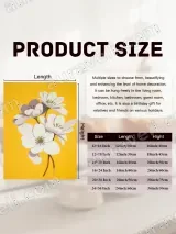 White Floral Canvas Wall Art for Bedroom and Living Room Home Decor – view 7