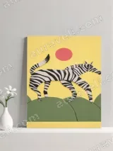 Playful Zebra Canvas Wall Art for Living Room Decor – view 3