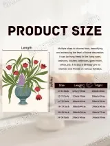 Floral Tulip & Hyacinth Vase Canvas Wall Art for Home Decor – view 7