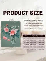 Pink Roses & White Flowers Vase Canvas Wall Art for Home Decor – view 7