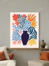 Abstract Floral Vase Canvas Wall Art for Living Room Home Decor – view 3