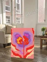 Vibrant Abstract Floral Canvas Wall Art for Living Room Decor – view 2