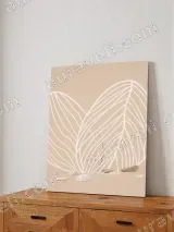 Abstract Linear Leaf Canvas Wall Art for Living Room Home Decor – view 4