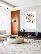 Abstract Scribble Line Canvas Wall Art for Living Room Home Decor – view 5