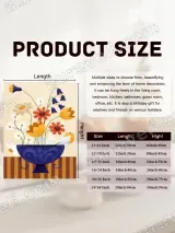 Whimsical Floral Blue Vase Canvas Wall Art for Living Room Decor – view 6