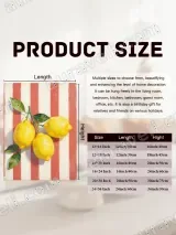 Lemons on Red-White Striped Canvas Wall Art for Home Decor – view 7