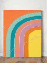 Modern Rainbow Arch Canvas Wall Art for Living Room Bedroom Home Decor – view 2
