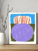 Abstract Swirl Circle Canvas Wall Art for Living Room Home Decor