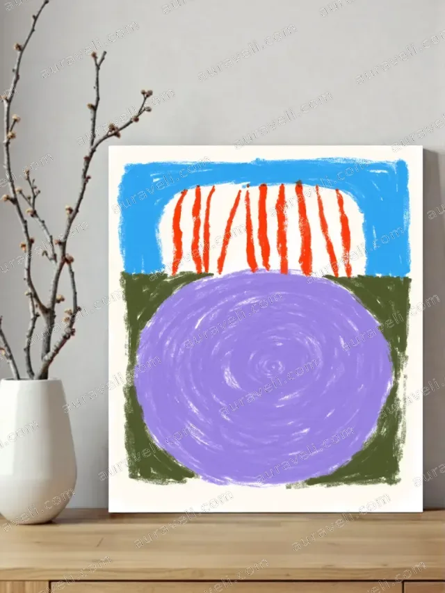 Abstract Swirl Circle Canvas Wall Art for Living Room Home Decor — art print