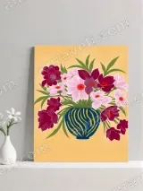 Vibrant Floral Vase Canvas Wall Art for Living Room Bedroom Home Decor – view 2