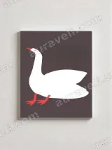 Minimalist White Goose Canvas Wall Art for Living Room Home Decor – view 2