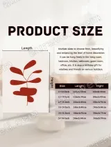 Minimalist Red Botanical Leaf Canvas Wall Art for Living Room Home Decor – view 7