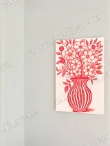 Red Floral Vase Canvas Wall Art for Living Room Bedroom Home Decor – view 2