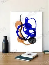 Abstract Bird & Geometric Canvas Wall Art for Living Room Home Decor