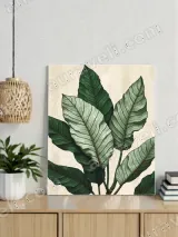 Botanical Tropical Leaf Canvas Wall Art for Living Room Bedroom Home Decor – view 2