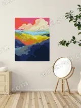 Abstract Colorful Cloudscape Canvas Wall Art for Living Room Decor – view 2