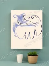 Abstract Whimsical Animal Canvas Wall Art for Living Room Home Decor – view 3