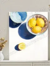 Lemons & Colanders Still Life Canvas Wall Art for Kitchen Home Decor – view 3