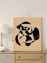 Abstract Black Organic Shapes Canvas Wall Art for Living Room Home Decor – view 3