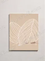 Abstract Linear Leaf Canvas Wall Art for Living Room Home Decor – view 2