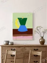 Abstract Geometric Coffee Pot Canvas Wall Art for Living Room Home Decor – view 2