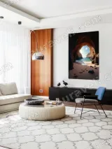 Beach Cave Ocean Canvas Wall Art for Living Room Home Decor – view 5