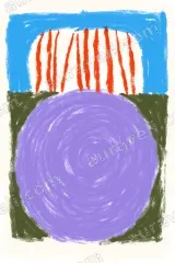 Abstract Swirl Circle Canvas Wall Art for Living Room framed modern home decor