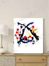 Abstract Colorful Ink Splash Canvas Wall Art for Living Room Bedroom Home Decor – view 4