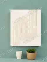 Abstract Curve Line Canvas Wall Art for Living Room Bedroom Home Decor – view 3