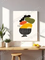 Abstract Fruit Bowl Canvas Wall Art for Living Room Bedroom Home Decor – view 4