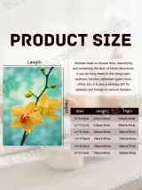 Yellow Striped Orchid Floral Canvas Wall Art for Living Room Home Decor – view 6