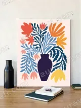 Abstract Floral Vase Canvas Wall Art for Living Room Home Decor – view 2