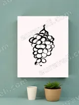 Grapes Sketch Canvas Wall Art for Living Room Bedroom Home Decor