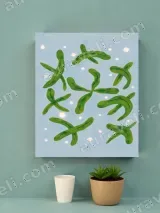 Abstract Green Botanical Canvas Wall Art for Living Room Home Decor – view 2