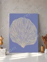 Botanical Fan Leaf Canvas Wall Art for Living Room Bedroom Home Decor