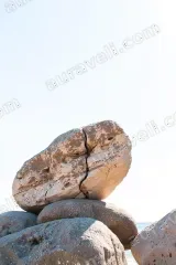 Beach Rock Stack Canvas Wall Art for Living Room framed modern home decor