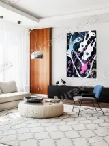 Abstract Colorful Splatter Canvas Wall Art for Living Room Decor – view 5