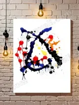 Abstract Colorful Ink Splash Canvas Wall Art for Living Room Bedroom Home Decor