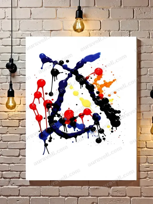 Abstract Colorful Ink Splash Canvas Wall Art for Living Room Bedroom Home Decor — art print