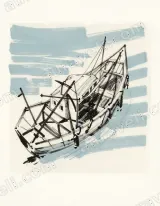 Nautical Boat Sketch Canvas Wall Art for Living Room Home Decor living room wall art for modern home decor
