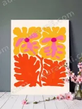 Abstract Floral Canvas Wall Art for Living Room Bedroom Home Decor