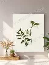 Botanical Green Leaves Canvas Wall Art for Living Room Home Decor – view 4
