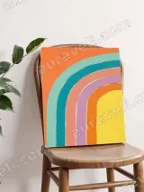 Modern Rainbow Arch Canvas Wall Art for Living Room Bedroom Home Decor – view 4