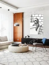 Sloth in Bathtub Line Art Wall Art for Bathroom Home Decor – view 5