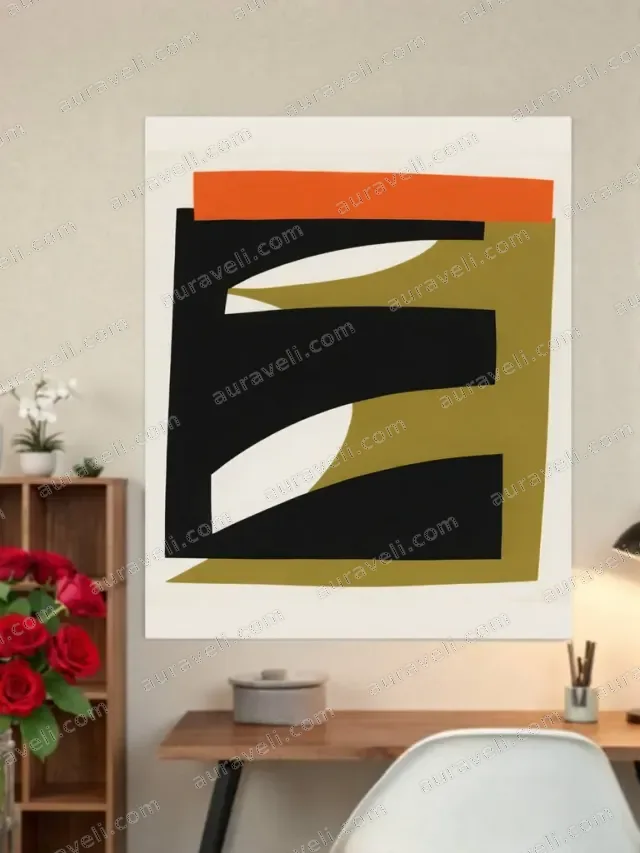 Abstract Geometric Color - Block Wall Art for Living Room Home Decor — art print