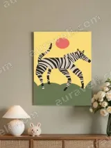 Zebra Minimalist Canvas Wall Art for Living Room Bedroom Decor – view 4