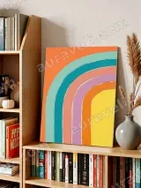 Modern Rainbow Arch Canvas Wall Art for Living Room Bedroom Home Decor – view 3